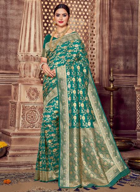 Green Colour Exclusive Festive Wear Silk With Rolex Zari Rich Pallu Saree Collection NS-05